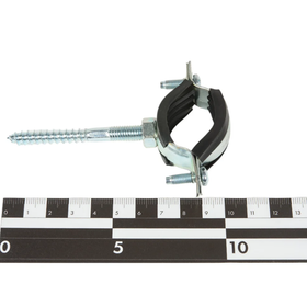 Оцинкованный хомут с резиновым уплотнителем Terma 3/4" 26-30 мм, с гайкой М8 24252 30903