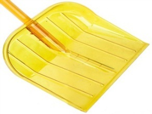 Лопата снеговая из поликарбоната 440*370  №3  ЦВЕТНАЯ   D-32мм./13426