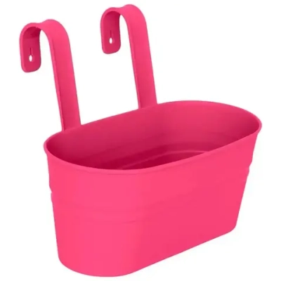 Кашпо-ведро настенное декоративное Большое розовый 300х250мм