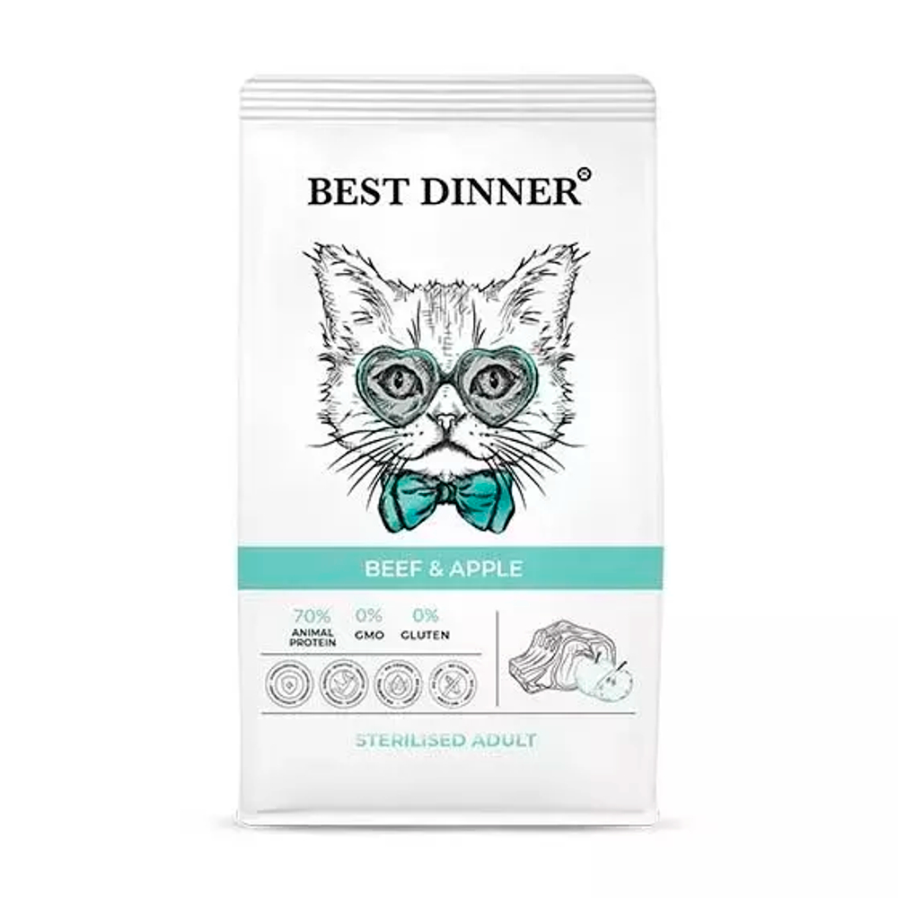 Best Dinner для стерилиз.кошек Говядина/Яблоко 400 гр.
