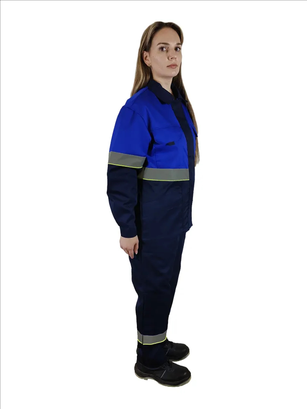 Костюм женский летний «ЮЖНАЯ ШИРОТА» (куртка+брюки) цв.синий/васильковый