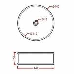 Раковина накладная Artceram Atelier 44 ATL001 01 00 белая