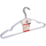 Плечики металлические нескользящие с полимерным покрытием 7шт «ТАРТИТАН», цвет белый, 41см (лейбл Селфи)