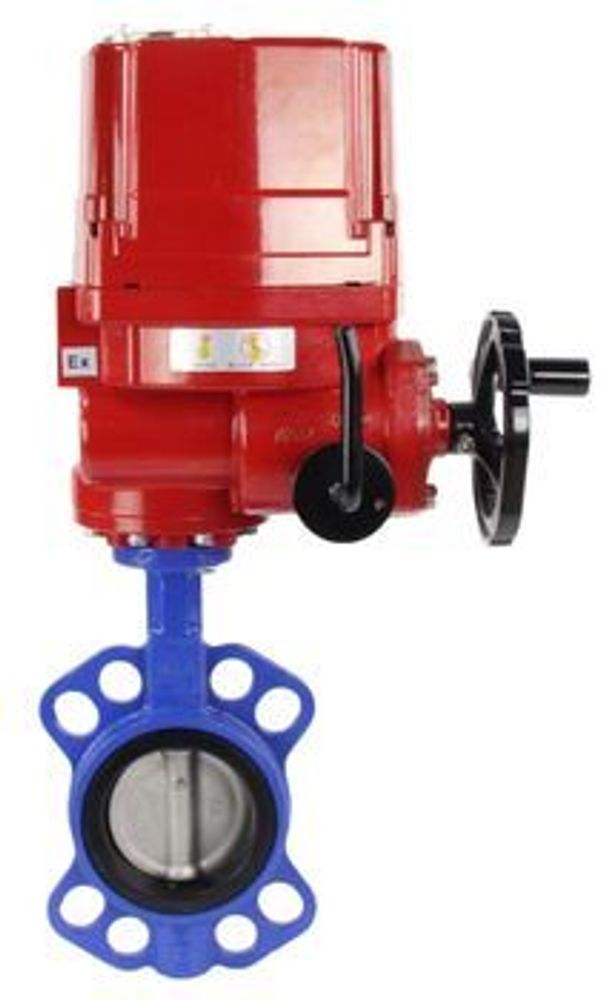 Water Butterfly Valve Elephant wcb-316l-nbr-elephant-ex-110/220, body material - carbon steel WCB, disk material - stainless steel AISI 316L, seal - NBR, electric actuator operated