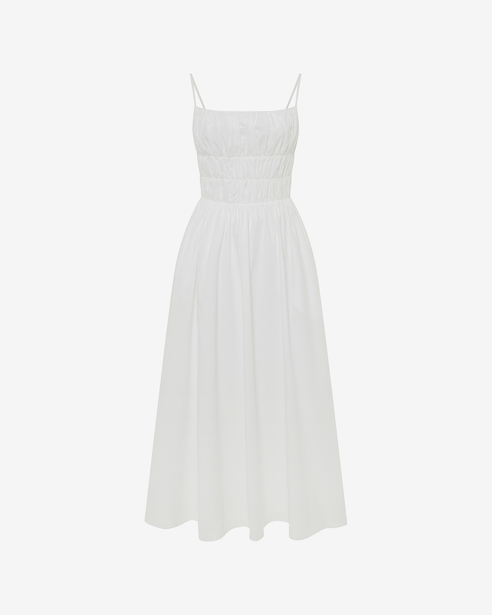 Хлопковое платье миди с открытой спиной