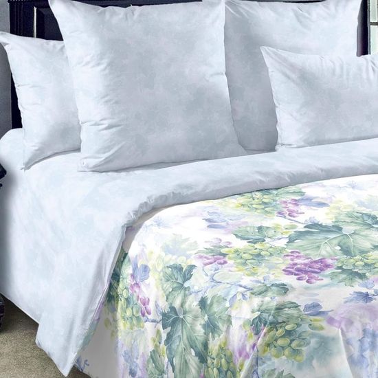 Полуторный комплект постельного белья Виноградная лоза сатин