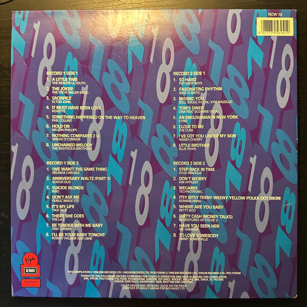 Сборник Now That's What I Call Music! 18 2LP (Европа 1990г.)