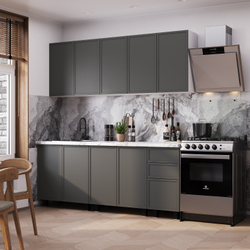 Кухня 2,0 м Астрид графит нубук F24