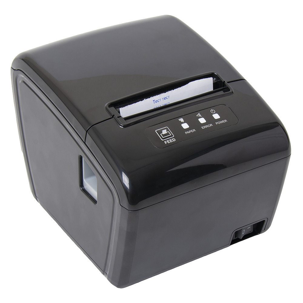 Принтер чеков Poscenter RP-100W (80мм, 260 мм/сек, автоотрез, RS232+USB+LAN+wifi) черный