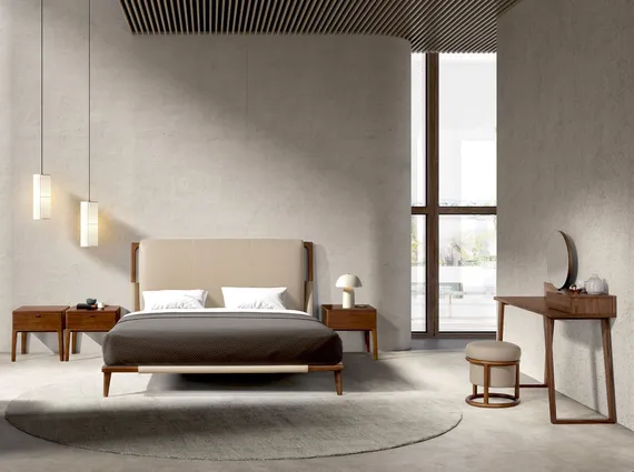 Кровать 7194 из экокожи цвета норки 180 х 200 см