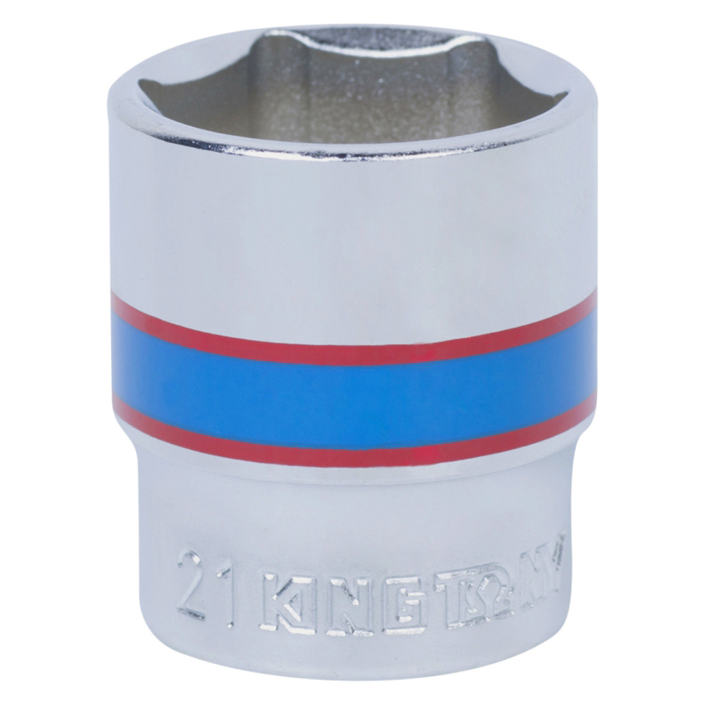 Головка торцевая стандартная шестигранная 3/8&quot;, 21 мм KING TONY 333521M