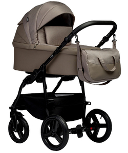 Детская коляска Indigo Impulse Eco 3 в 1 с автокреслом Avionaut Cosmo Ie05 т.бежевая кожа/т.бежевый