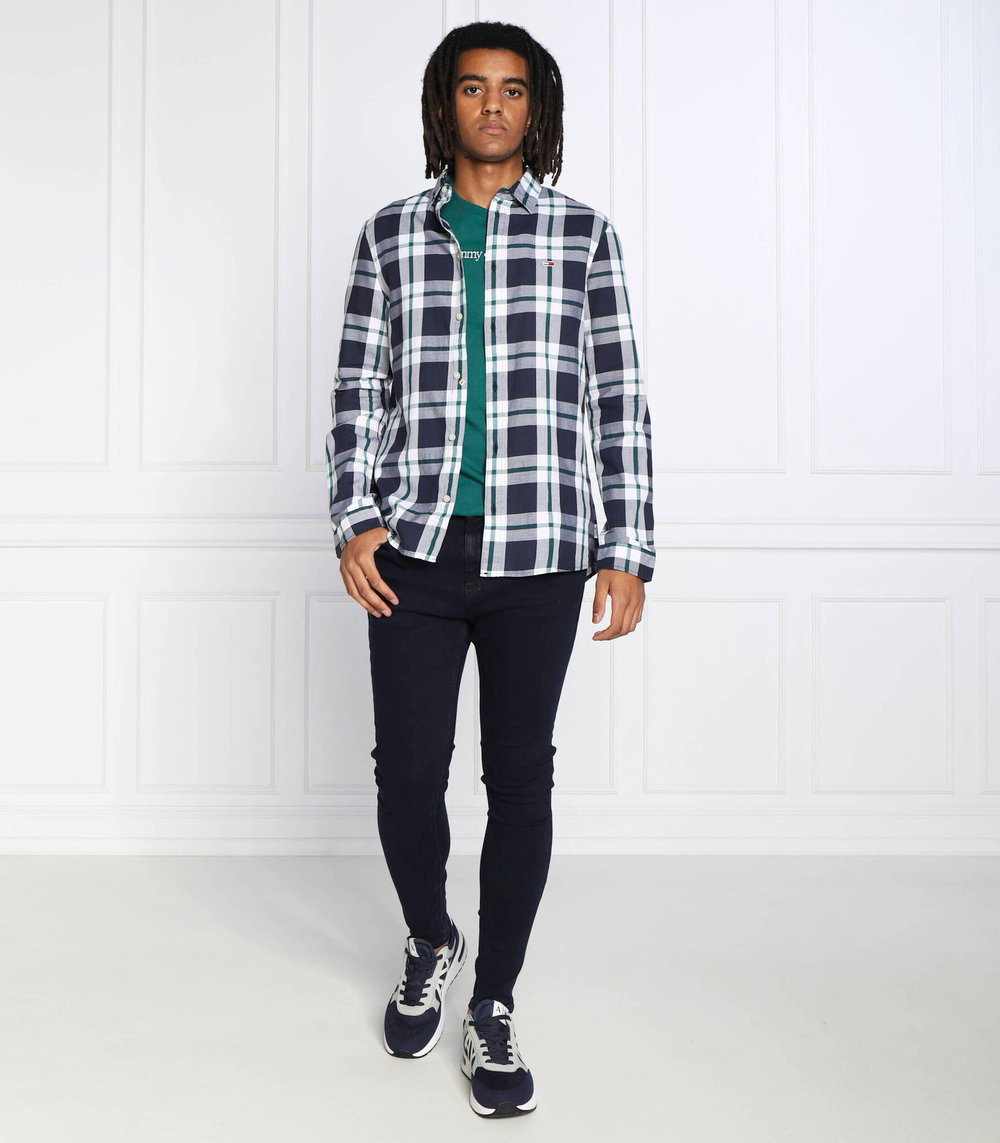 рубашка essential Tommy Jeans - темно-синий(DM0DM15112)