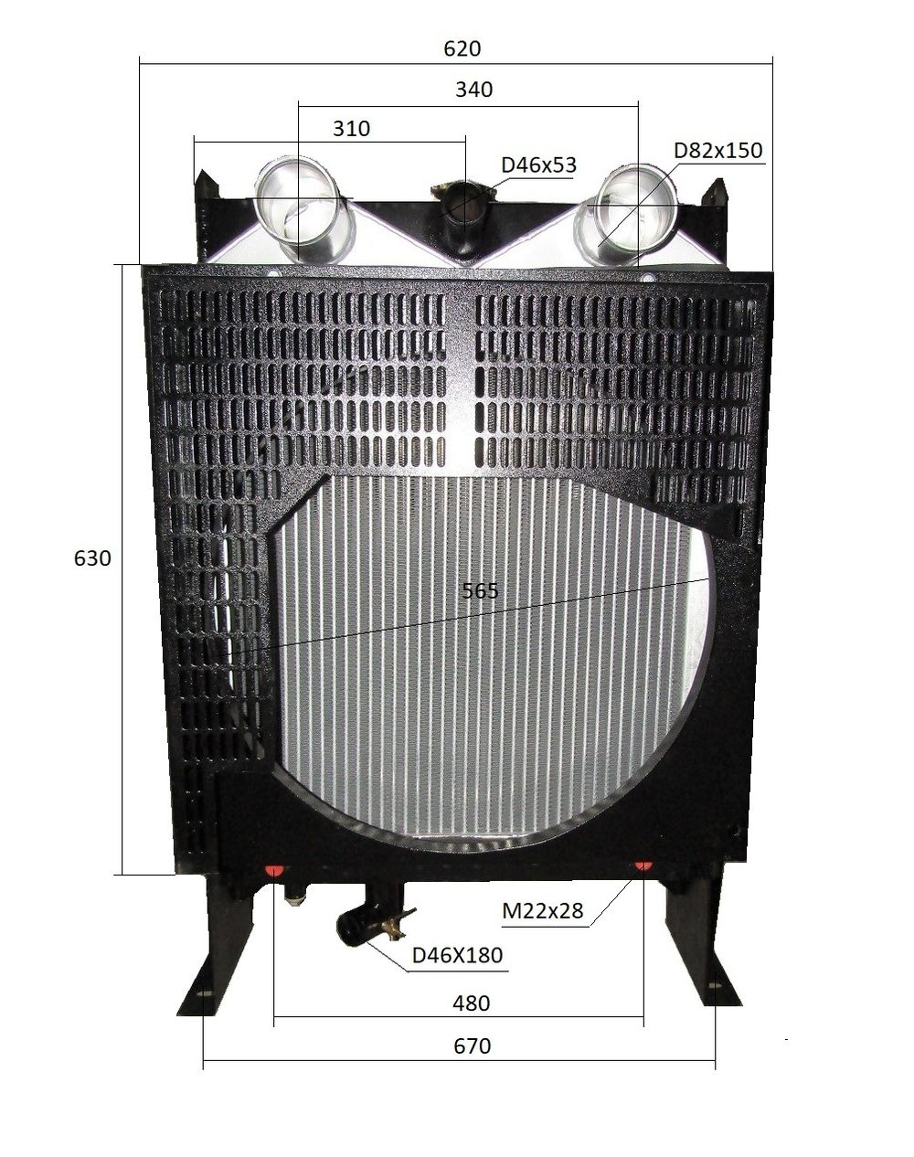 Радиатор охлаждения Ricardo R6105AZLDS1; TDK 110 6LT /Radiator Assembly