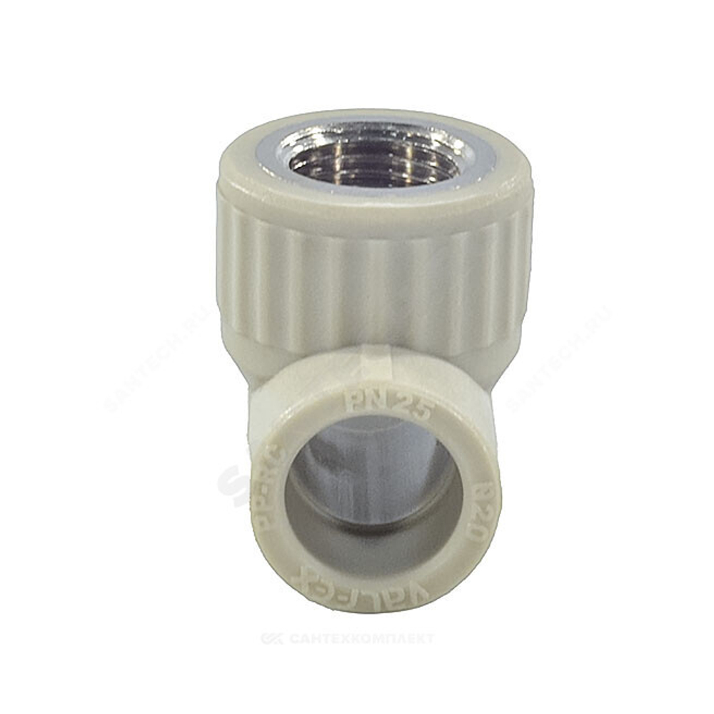 Тройник PP-R комбинированный серый Дн 32х3/4" ВР VALFEX 10127132Г