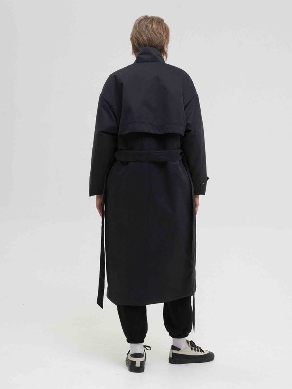 Плащ Утепленный FOS Черный Женский - фото 3