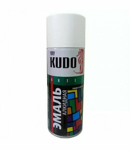 Краска-спрей KUDO KU-1001 белая глянцевая