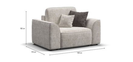 Кресло Кинг Модуль Шенилл Смарт кварц