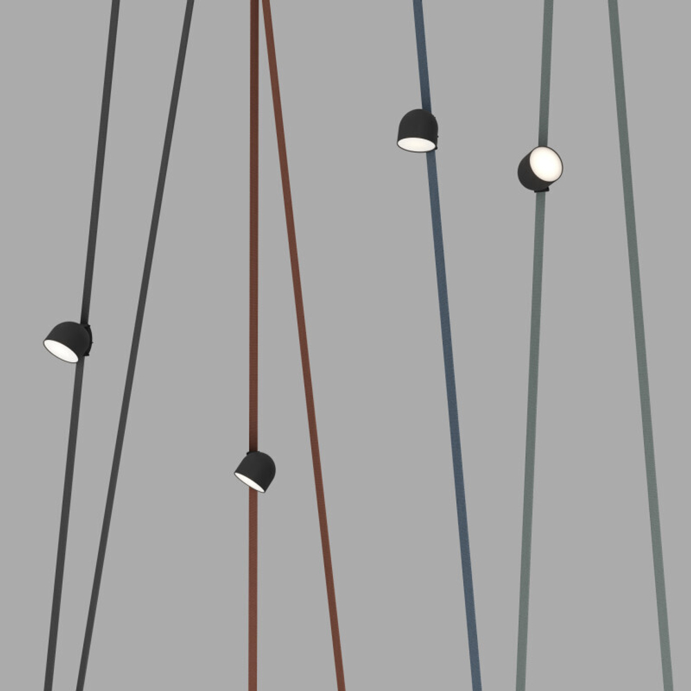 DK5542-BK Поворотный светильник для трека-ремня Belty, серия Spot, со светодиодом, D100*H107мм, 48V DC, 12W, RA90, 120°, 4000K, IP20, черный, алюминий