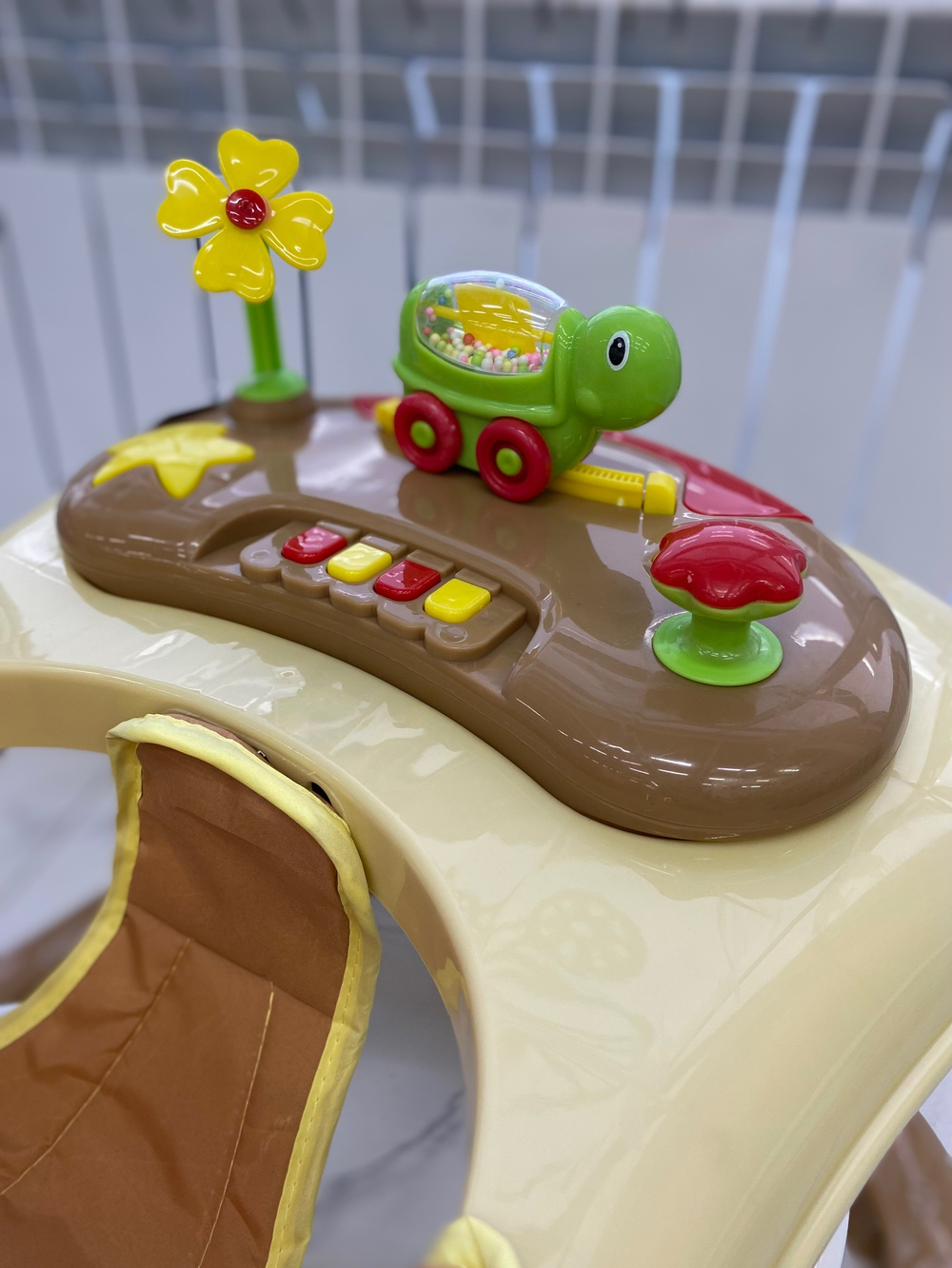 Ходунки SBL 5302 (Teddy Bear) бежевый (силиконовые колеса)