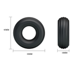 Набор из 3 эрекционных колец различного размера (Цвет: черный)