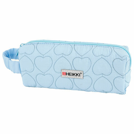 Пенал-косметичка HEIKKI (ХЕЙКИ) с ручкой, 1 отделение, стеганый полиэстер, 21х8х5 см, голубой, 273607