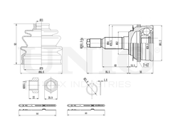 ШРУС внешний UNIO CVJ-20002