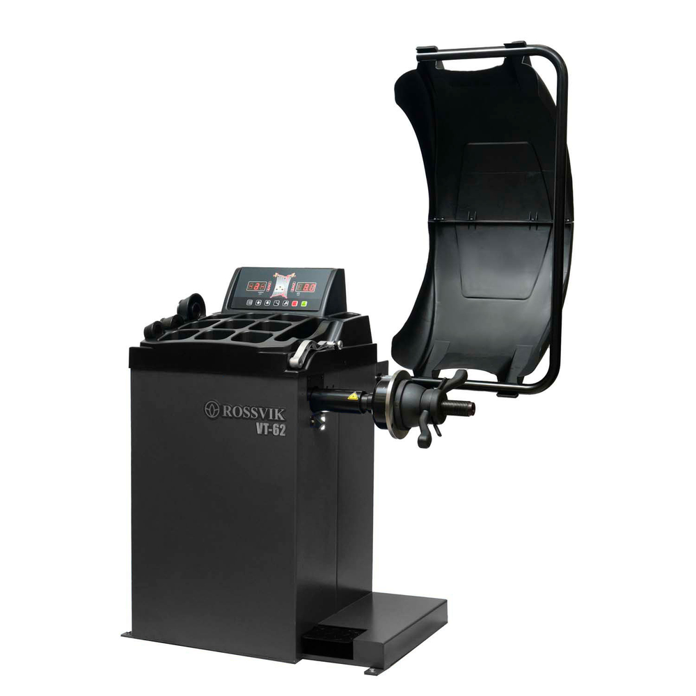 Станок балансировочный ROSSVIK VT-62 NEW (электронная линейка, автостоп, LASER, LED) RAL7016 СЕРЫЙ