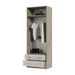 Гармония ШК 603 Шкаф 2х-дверный Дуб крафт серый / Дуб крафт белый