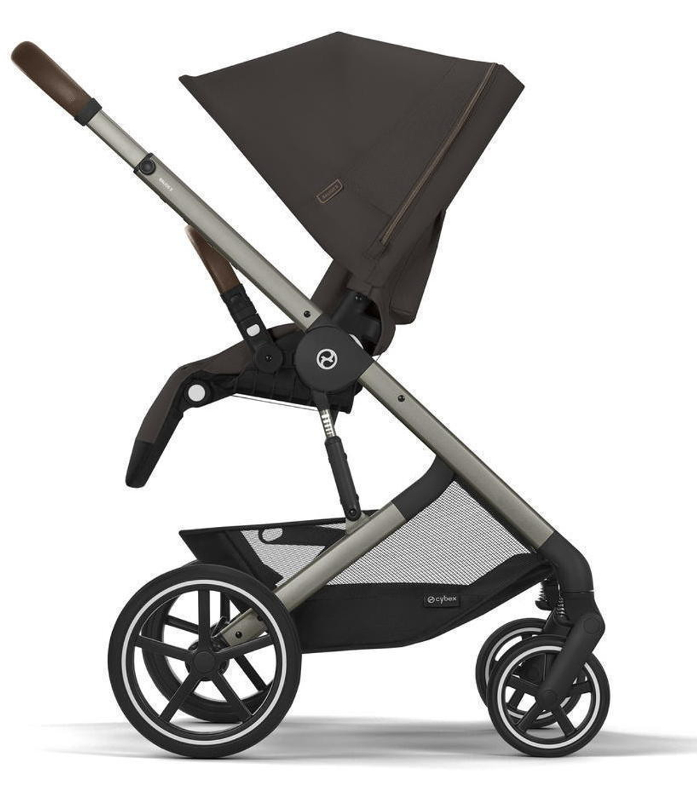 Коляска Cybex Balios S Lux TPE complete Aton S2 Lava Grey 3 в 1 Chocolate Brown с дождевиками