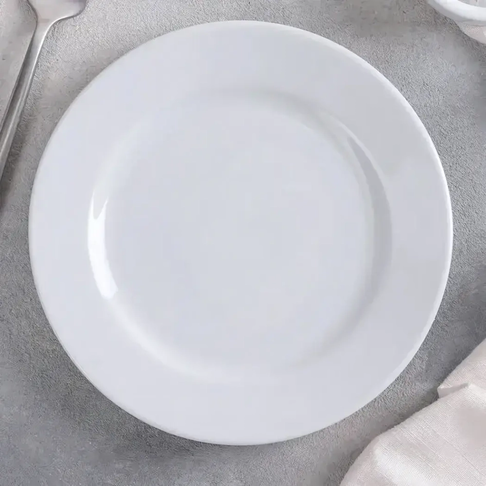 Тарелка фарфоровая десертная 19см Белье