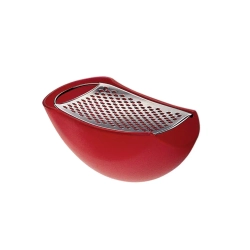 Alessi - Терка для сыра Парменид с красной емкостью / артикул   AARU01 R  / GTIN 8003299920754
