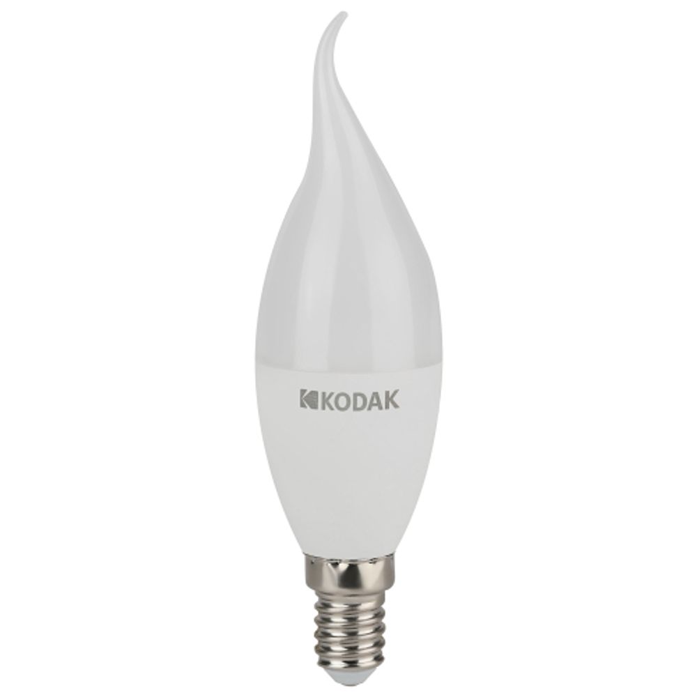 Лампа светодиодная Kodak LED BXS-11W-840-E14 K 11Вт свеча на ветру нейтральный белый свет Е14 | Лампы cветодиодные Свеча (B/C)