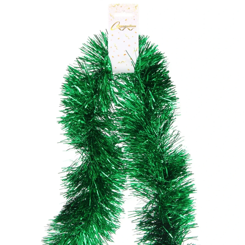 Мишура 2 м 9 см «Волшебные искры», Зеленый