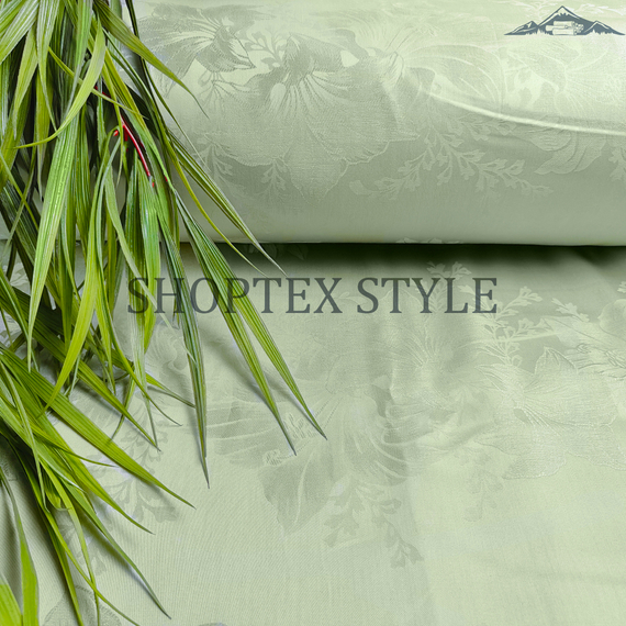 Сатин-жаккард &quot;Фисташка&quot; | ш.250 см | 146 г/м² | хлопок-100%