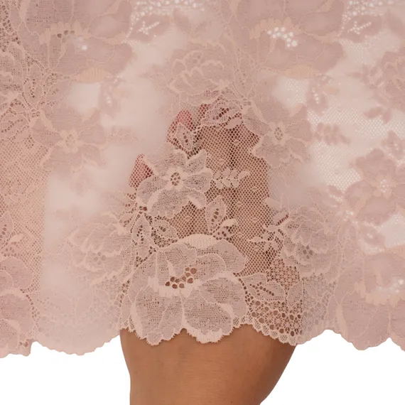 Кружево эластичное пыльно-розовое/пион 19 см (жесткое)