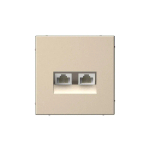 ARTGALLERY РОЗЕТКА двойная компьютерная RJ45+RJ45, кат. 5е, механизм, ШАМПАНЬ