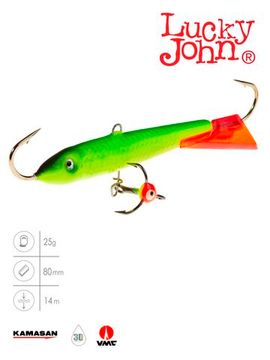 Балансир Lucky John CLASSIC 8 с тр. 80мм/26RT блистер