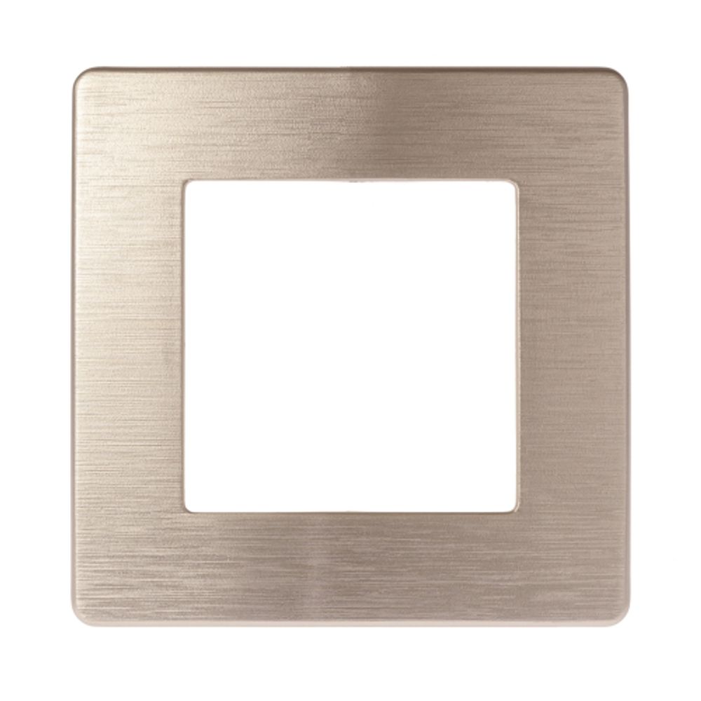 Рамка для розеток и выключателей ЭРА Серия 12 12-5101-04 на 1 пост, Сатин, шампань