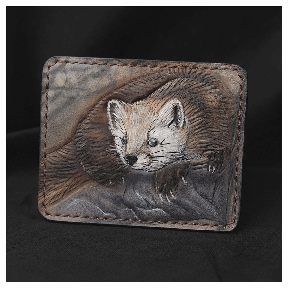 Кожаный картхолдер «Соболек»