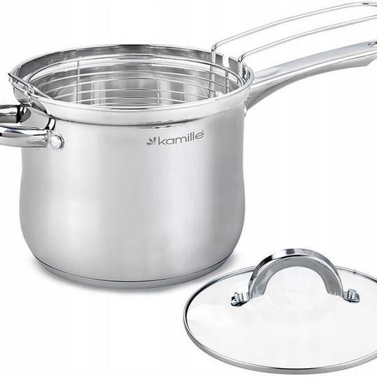 Кастрюля с сеткой для фритюра 3,5 л. из нержавеющей стали Kamille KM-5852