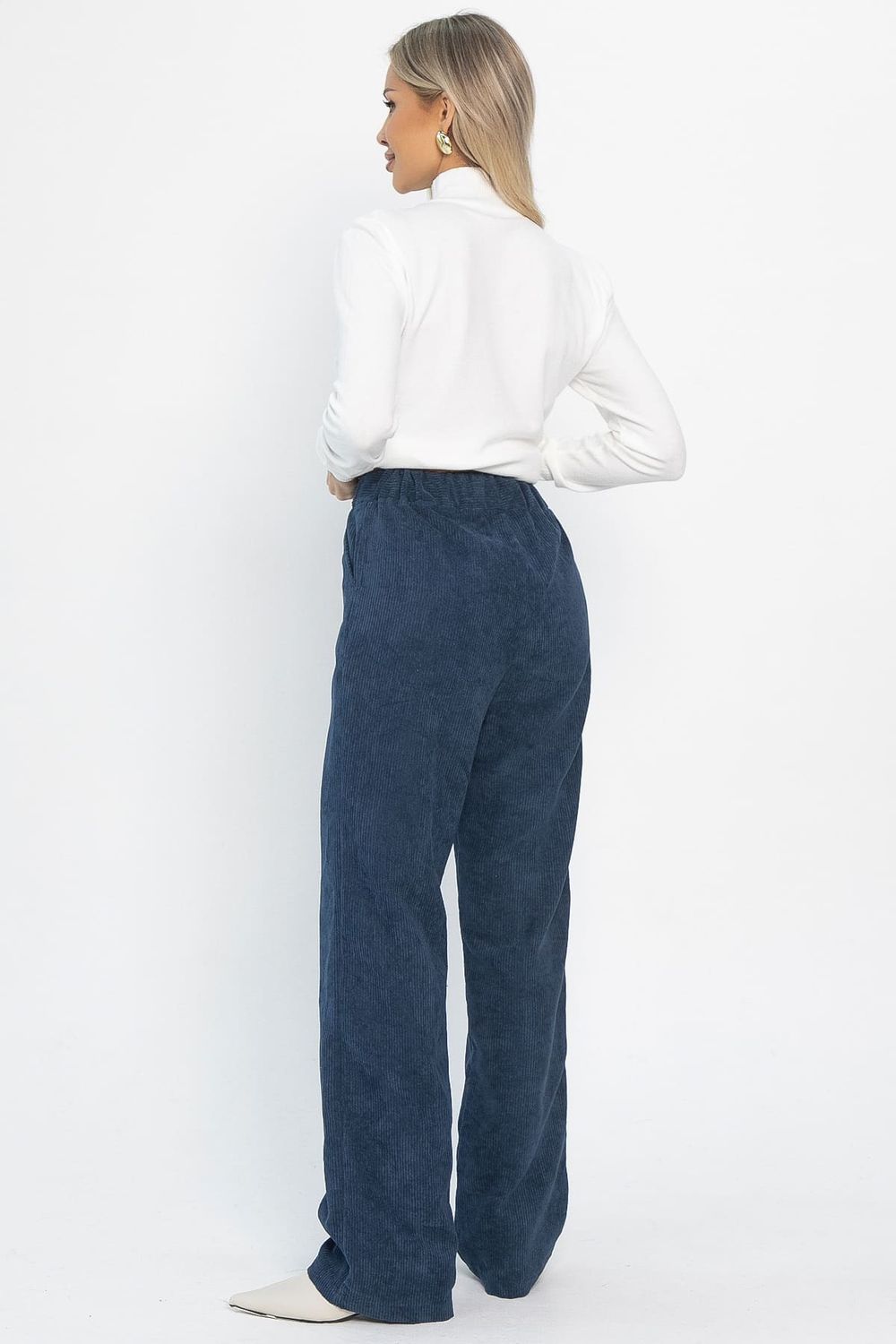 Брюки вельветовые Динара (синие) Б14629-39М LT Collection