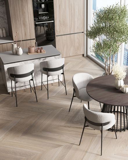 Стул полубарный Блейз букле светло-серый