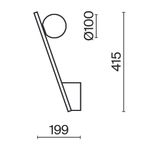 Настенный светильник (бра) Maytoni MOD175WL-01B