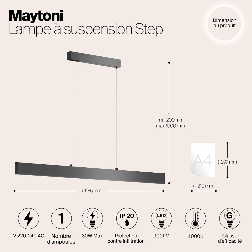 Подвесной светильник Technical P010PL-L30B4K