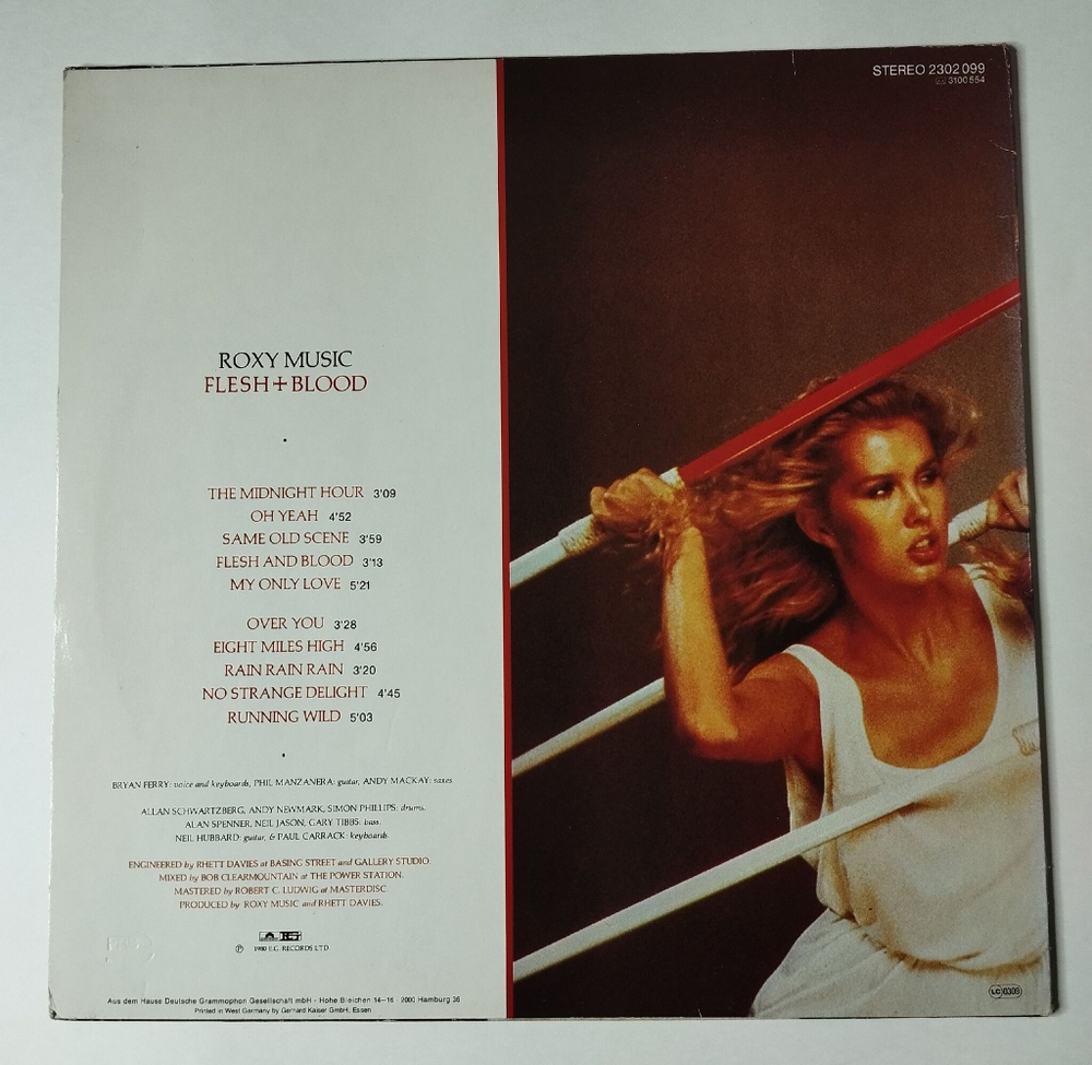 Винтажная виниловая пластинка LP Roxy Music Flesh and Blood (Germany 1980)