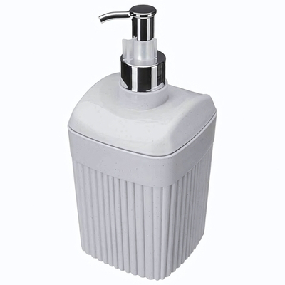 Диспенсер для жидкого мыла "velvet" 90х90х187мм, 0,65л (светло-серый флэк)