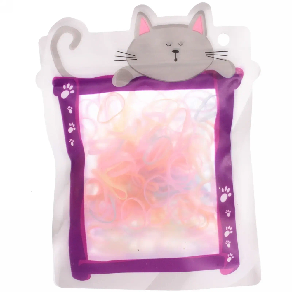 Резинки для волос силиконовые100шт «Mini miracle - Марта», цвет микс , 10,5*14,5см