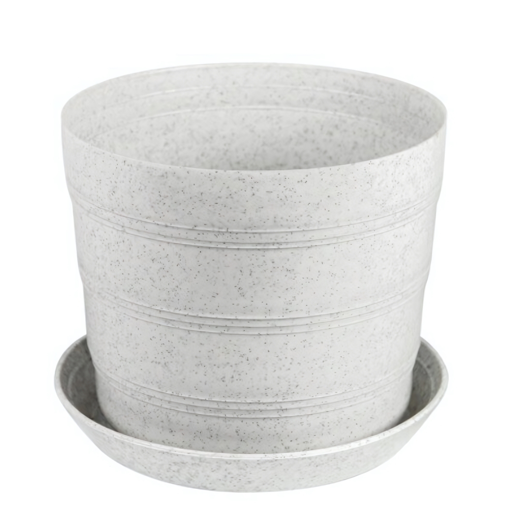 Кашпо "Классик" с поддоном 1,2 л (цвет мраморный)