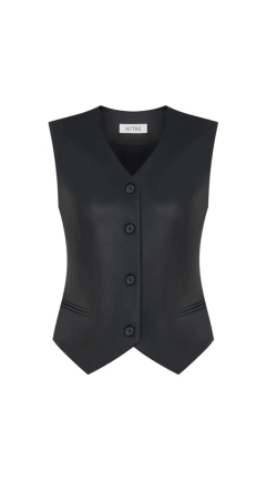 Жилет из экокожи, женский